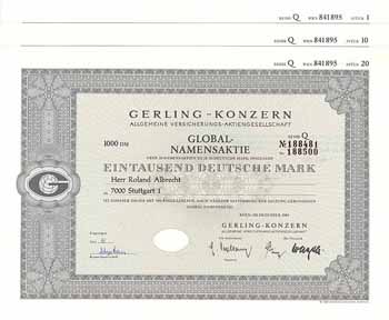 GERLING-KONZERN Allgemeine Versicherungs-AG (8 Stücke)