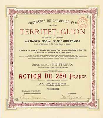 Cie. du Chemin de Fer Territet-Glion S.A.