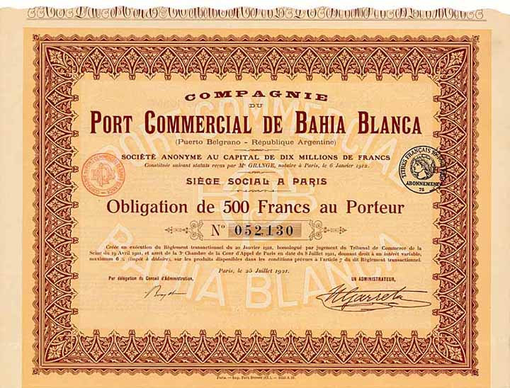 Cie. du Port Commercial de Bahia Blanca