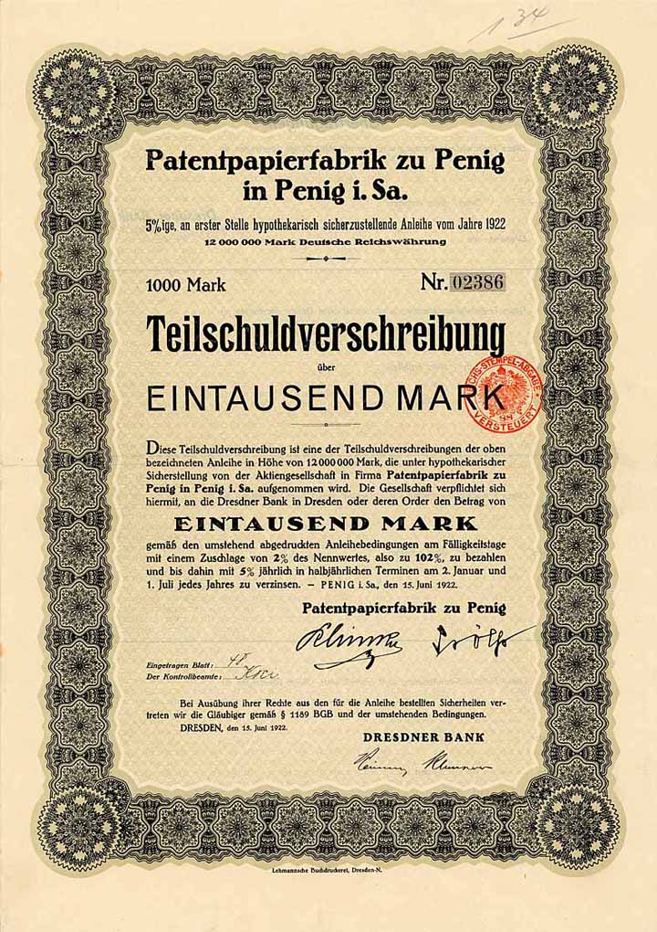 Patentpapierfabrik zu Penig