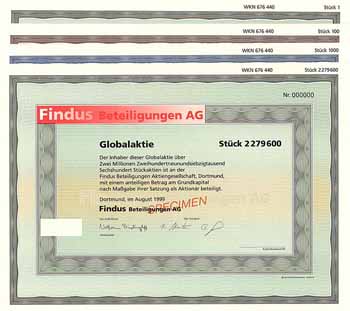 Findus Beteiligungen AG (4 Stücke)