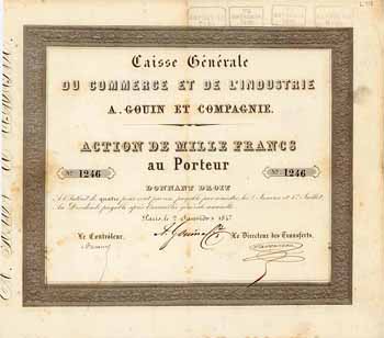 Caisse Generale du Commerce et de L'Industrie A. Gouin et Compagnie