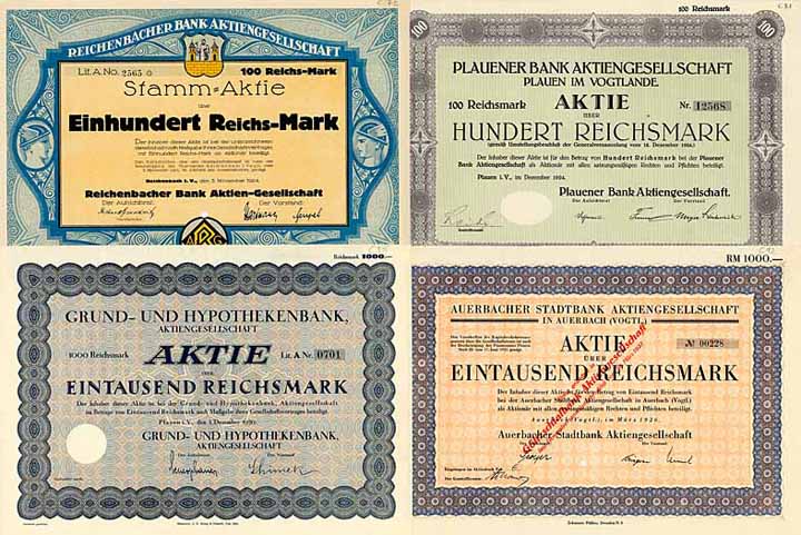 Vogtland - Banken-Konvolut (8 Stücke)