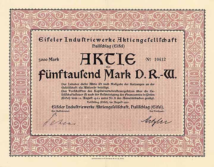 Eifeler Industriewerke AG