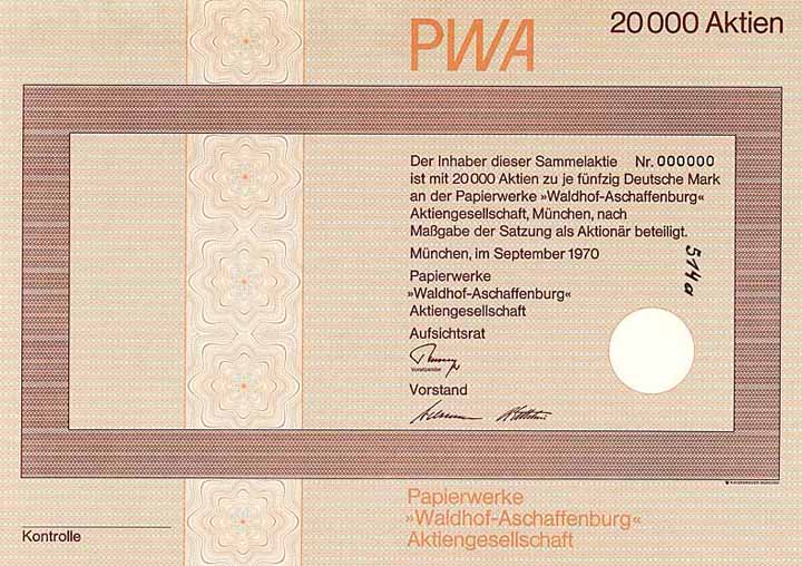 PWA Papierwerke Waldhof-Aschaffenburg AG