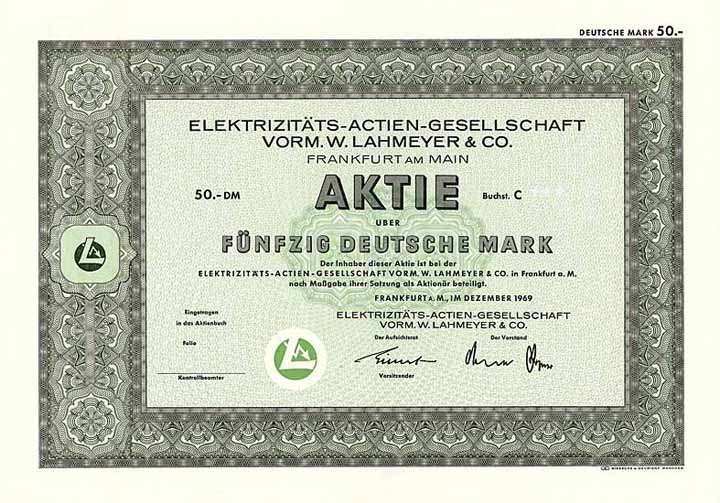 Elektrizitäts-AG vorm. W. Lahmeyer & Co.