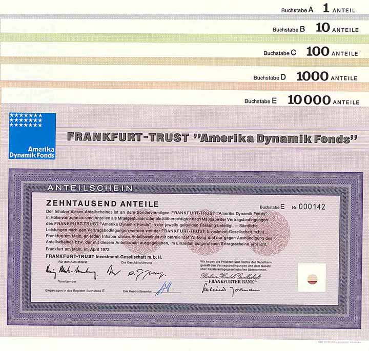Frankfurt-Trust Investment Gesellschaft mbH (5 Stücke)