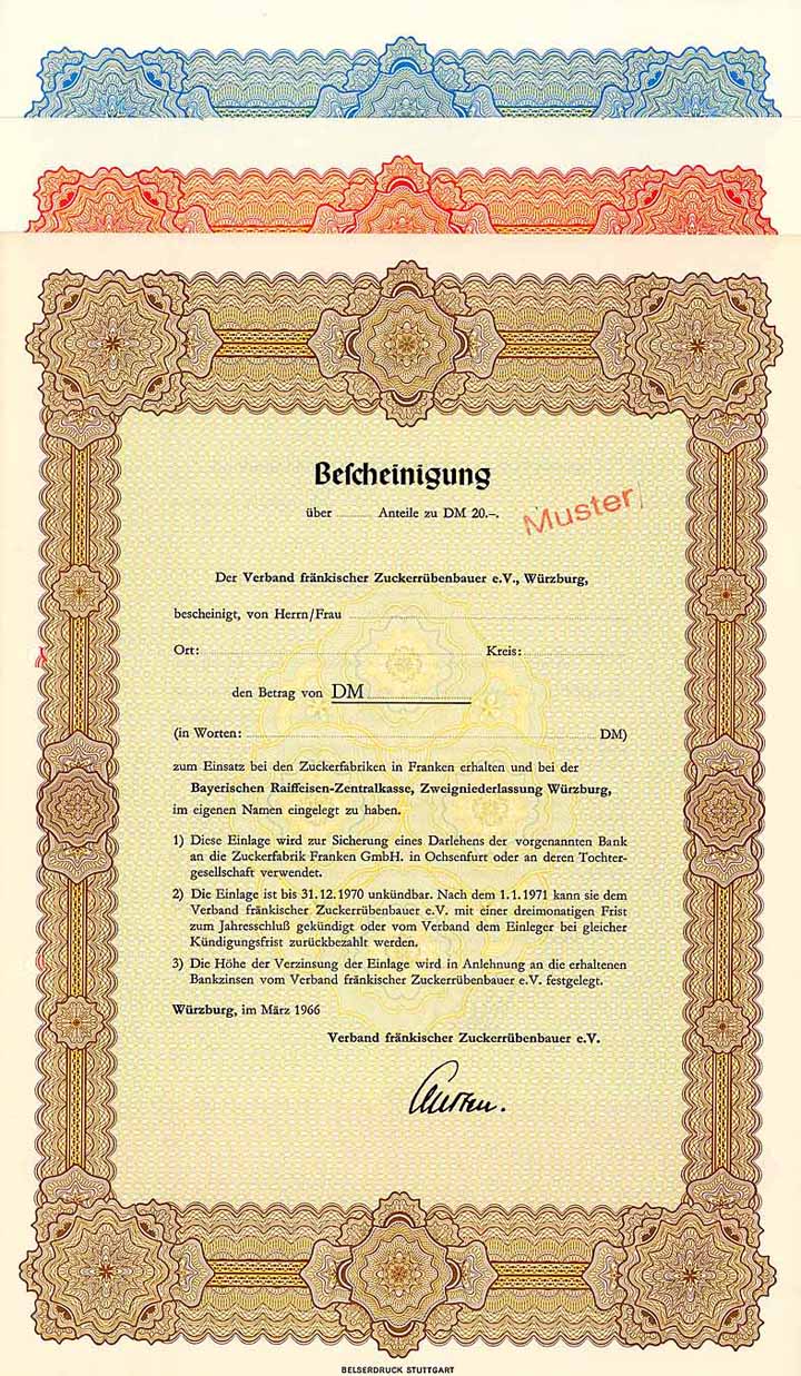 Verband fränkischer Zuckerrübenbauer e.V. (3 Stücke)