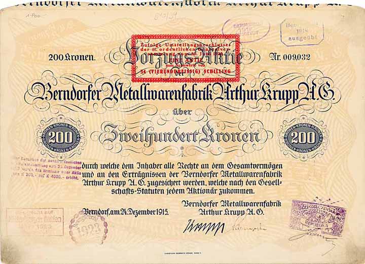 Berndorfer Metallwarenfabrik Arthur Krupp AG