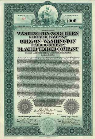 Washington-Northern Railroad / Oregon-Washington Timber Co. / Blazier Timber Co.