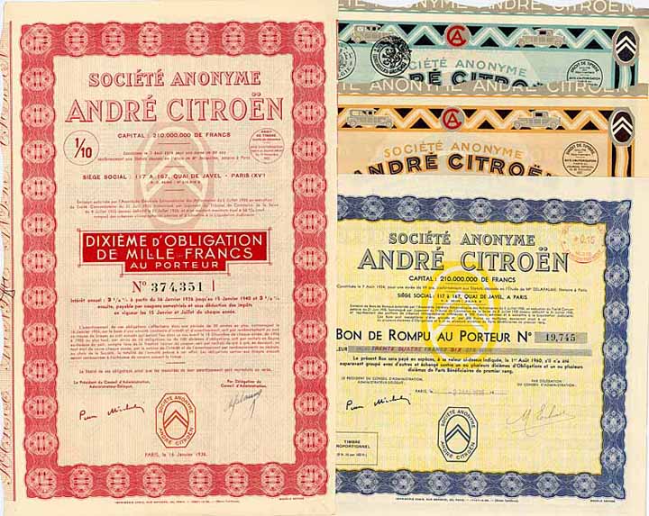 S.A. André Citroën (9 Stücke)