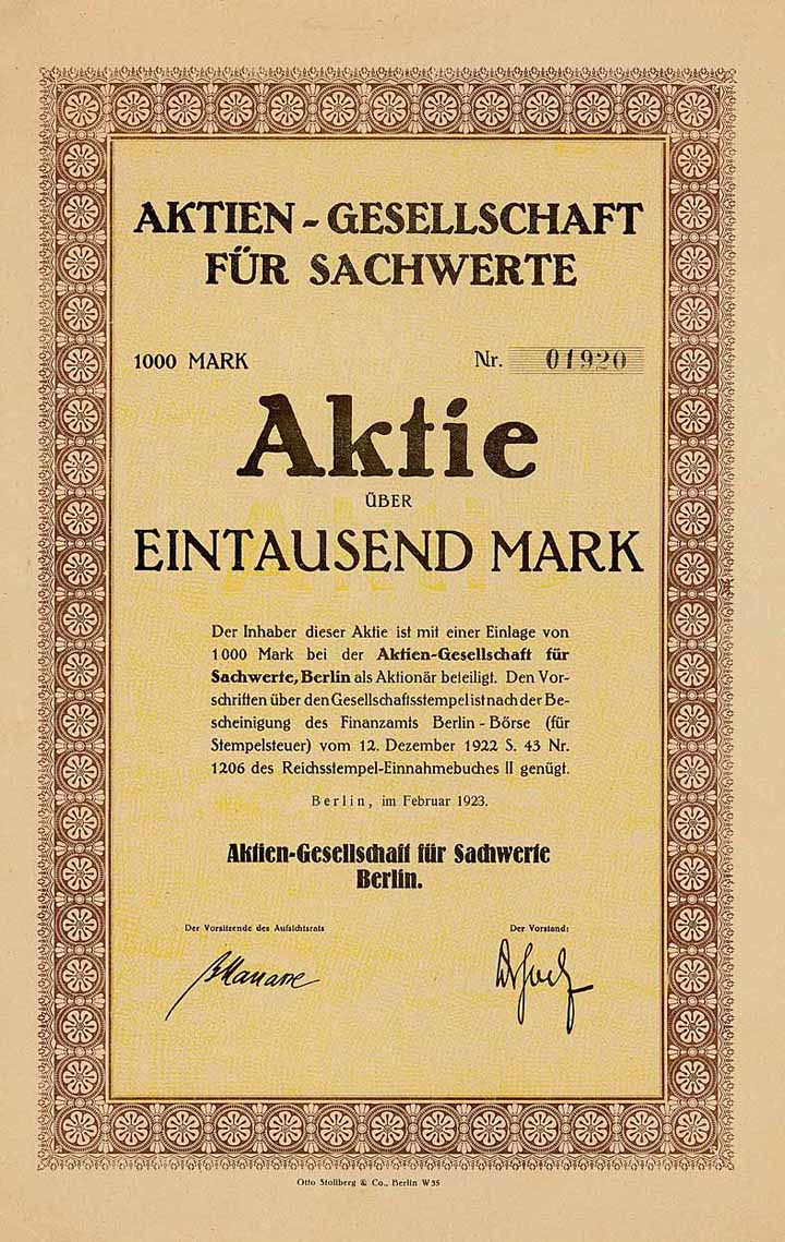 AG für Sachwerte