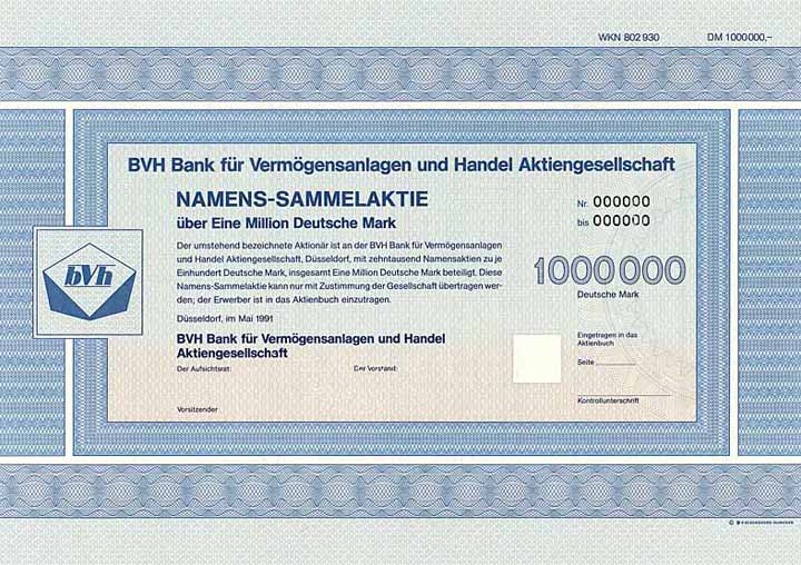 BVH Bank für Vermögensanlagen und Handel AG