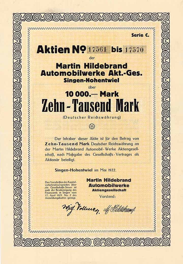 Martin Hildebrand Automobilwerke AG