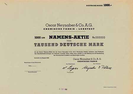 Oscar Neynaber & Co. AG Chemische Fabrik (2 Stücke)