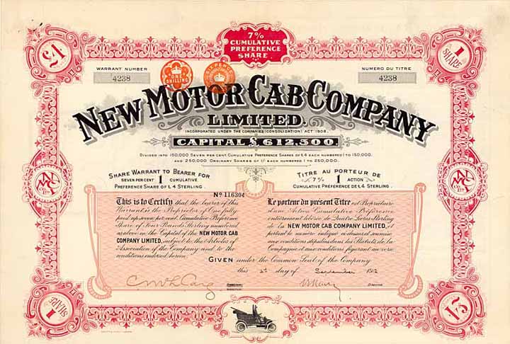 New Motor Cab Company, Ltd.