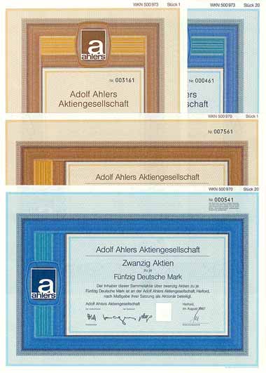 Adolf Ahlers AG (4 Stücke)