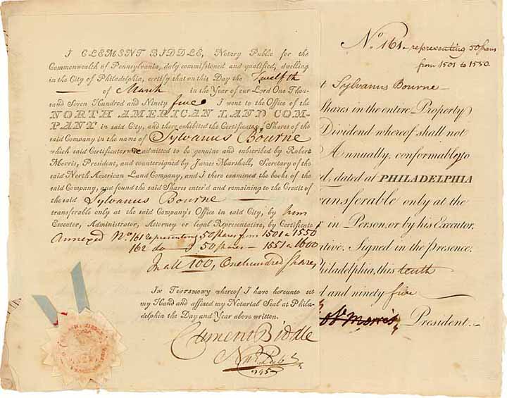 North American Land Company (OU Robert Morris & Clement Biddle)