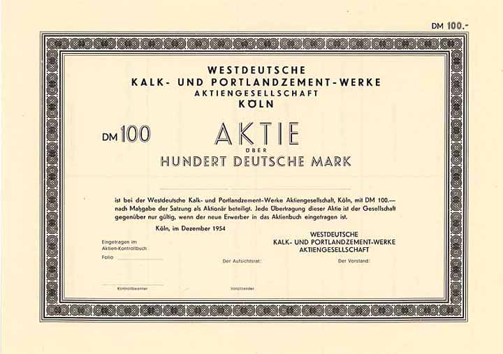 Westdeutsche Kalk- und Portlandzement-Werke AG