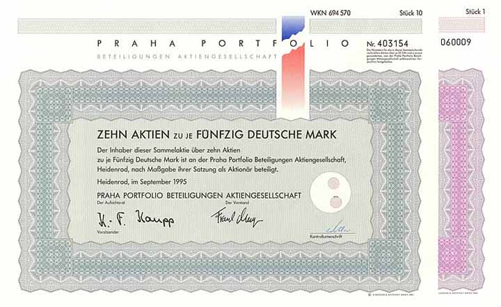 Praha Portfolio Beteiligungen AG (2 Stücke)