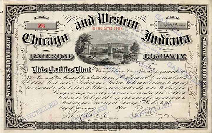 Chicago & Western Indiana Railroad (Consolidated Stock)