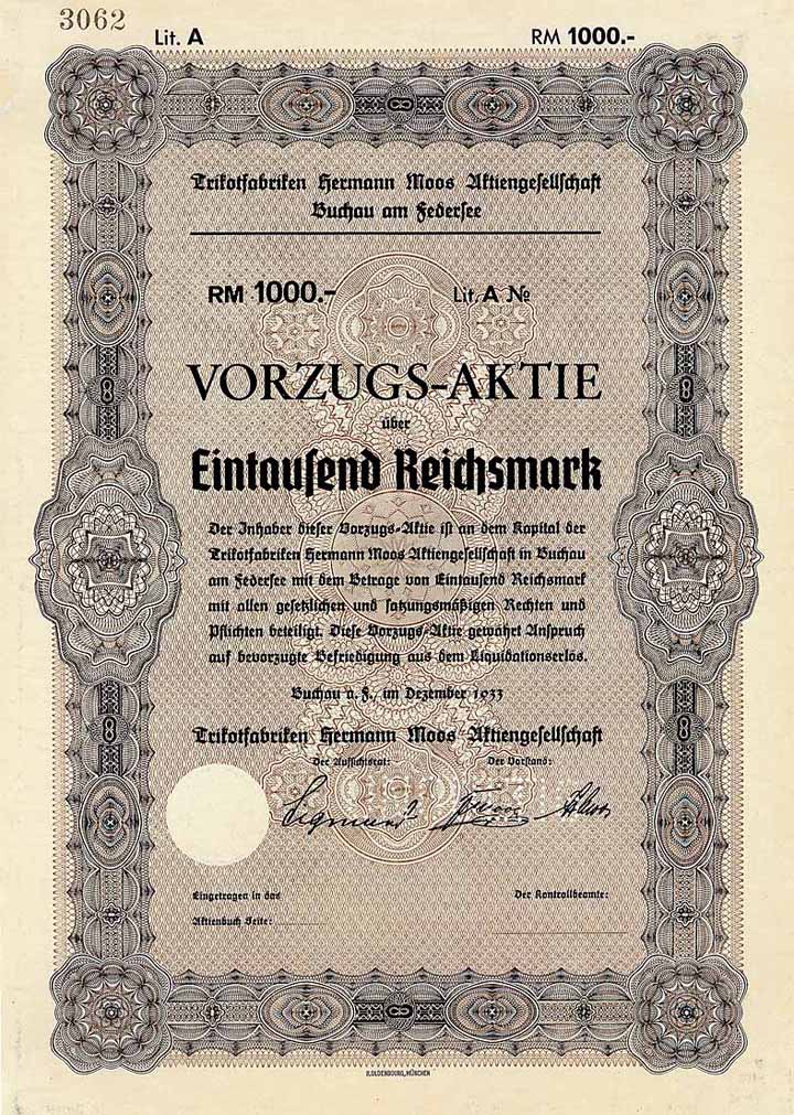 Trikotfabriken Hermann Moos AG