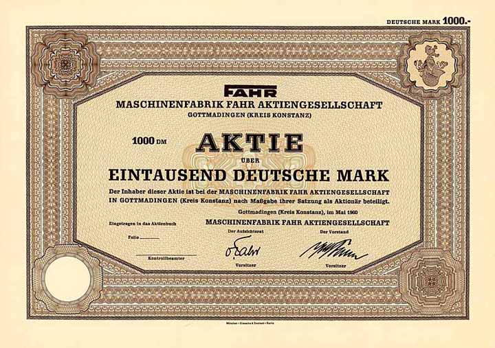 Maschinenfabrik Fahr AG