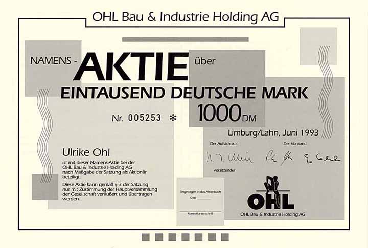 OHL Bau & Industrie Holding AG