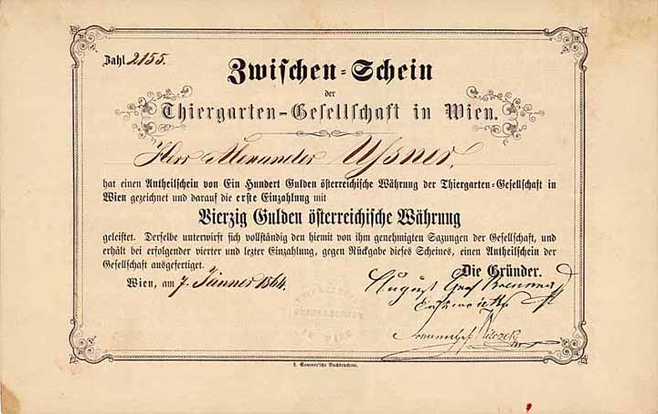 Thiergarten-Gesellschaft in Wien