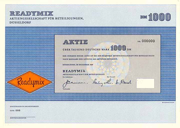 Readymix AG für Beteiligungen
