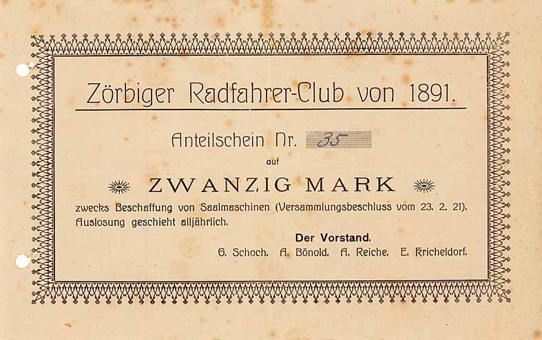 Zörbiger Radfahrer-Club von 1891