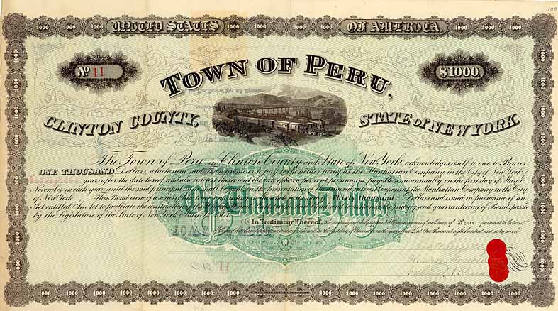 Town of Peru (Whitehall &
 Plattsburgh Railroad)