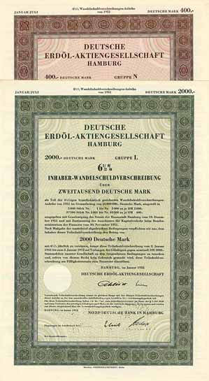Deutsche Erdöl-AG (2 Stücke)