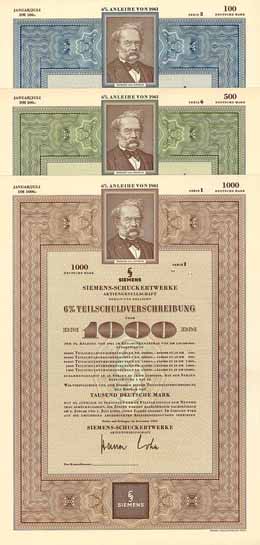 Siemens-Schuckertwerke AG (3 Stücke)