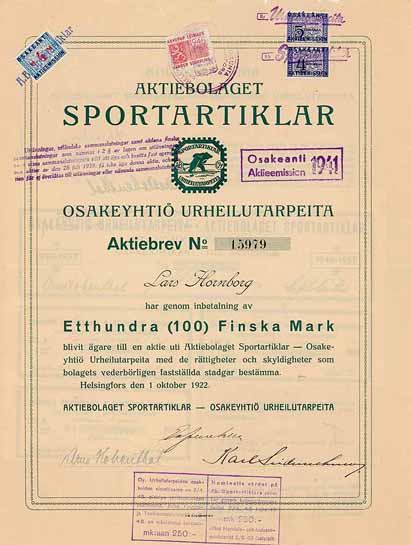AB Sportartklar - Osakeyhtiö Urheilutarpeita