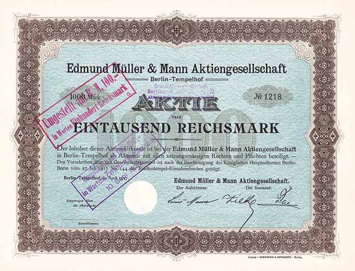 Edmund Müller & Mann AG