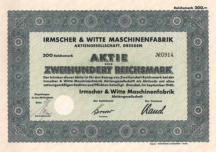 Irmscher & Witte Maschinenfabrik AG