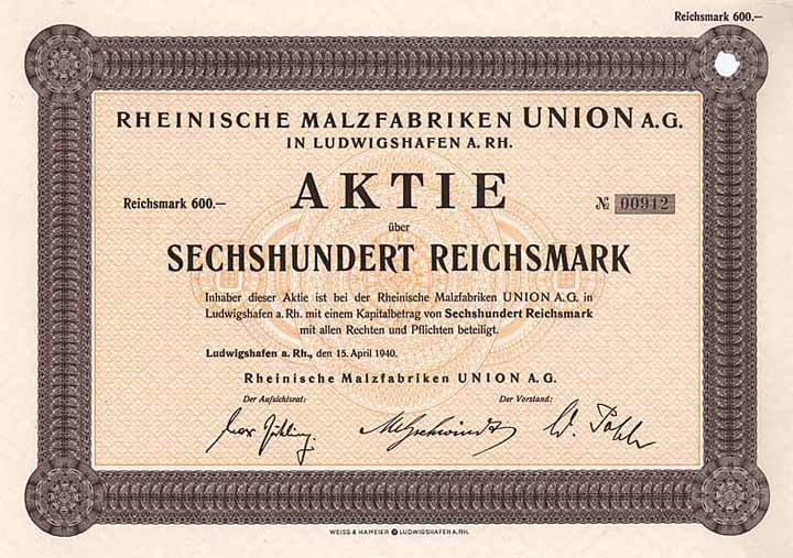 Rheinische Malzfabriken UNION AG