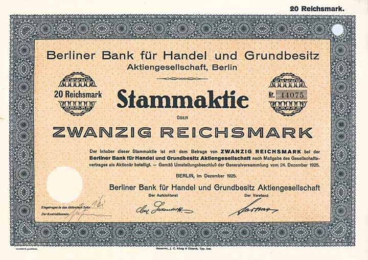Berliner Bank für Handel und Grundbesitz AG