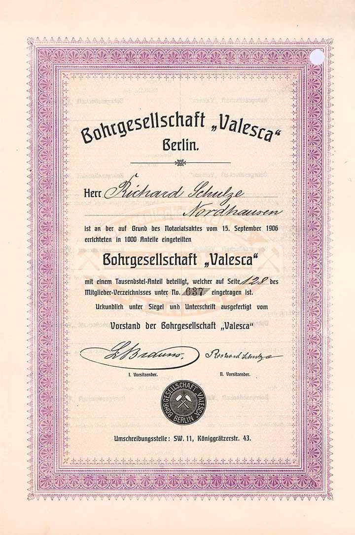 Bohrgesellschaft Valesca