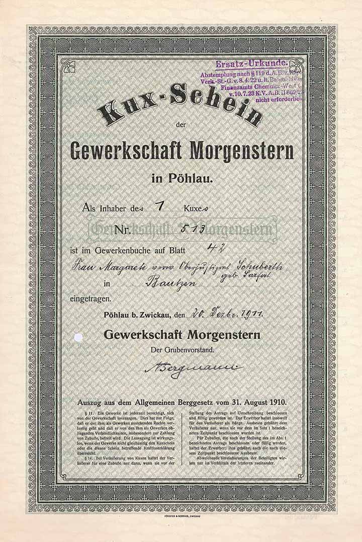 Gewerkschaft Morgenstern