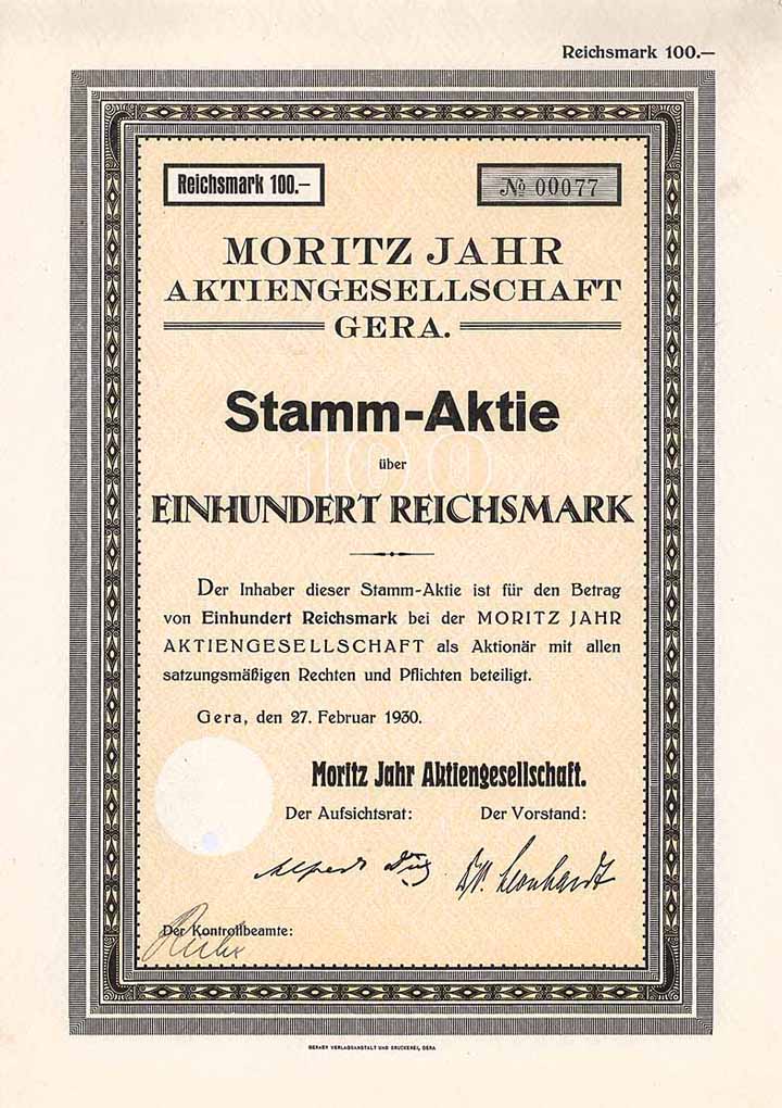 Moritz Jahr AG