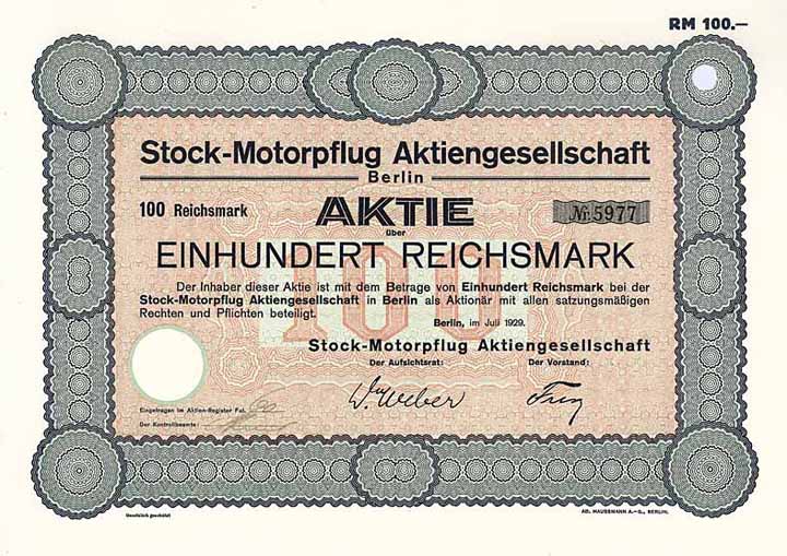 Stock-Motorpflug AG