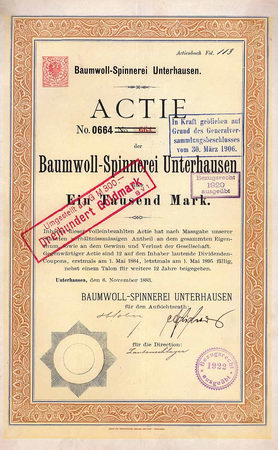Baumwoll-Spinnerei Unterhausen