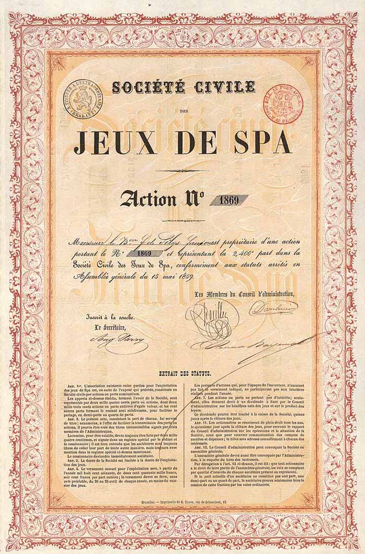 Soc. Civile des Jeux de Spa