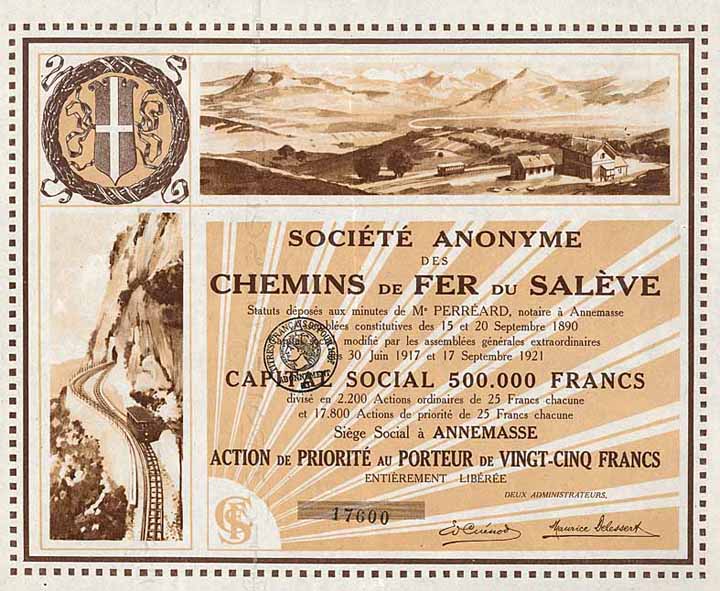 S.A. des  Chemins de Fer du Salève