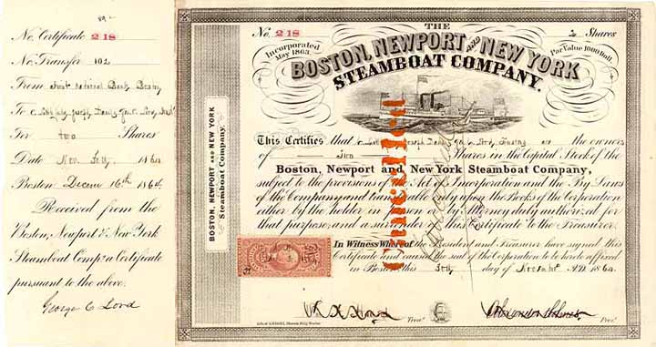 Boston, Newport & New York Steamboat Co.