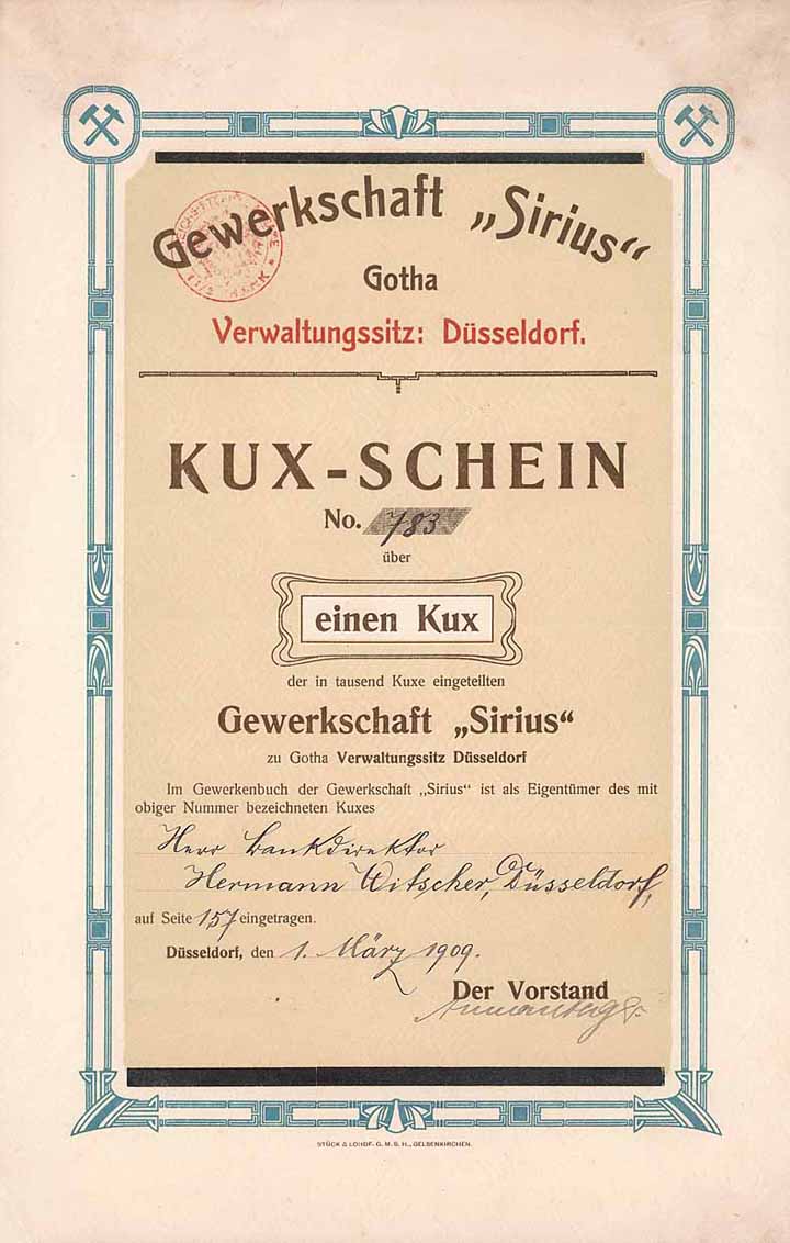 Gewerkschaft "Sirius" Gotha