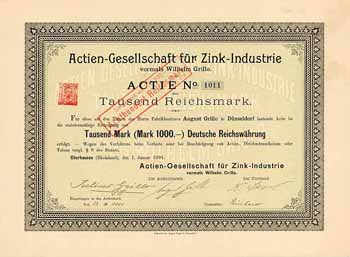 AG für Zink-Industrie vormals Wilhelm Grillo (OU Julius und Aug. Grillo)