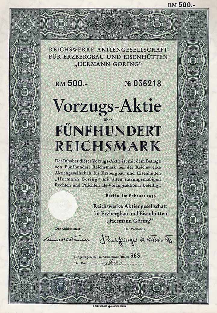 Reichswerke AG für Erzbergbau und Eisenhütten "Hermann Göring"